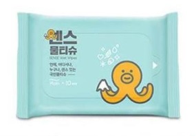 Joong won влажные салфетки для кожи лица и тела sense secret day wet wipes, 10 шт