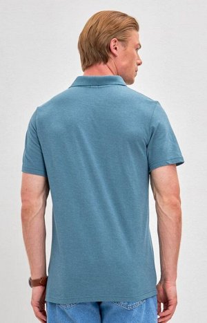Джемпер футболка поло мужской короткий рукав цвет Зеленый меланж (5-4) НАШЕ