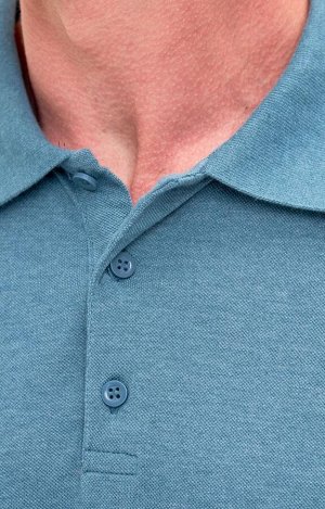 Джемпер футболка поло мужской короткий рукав цвет Зеленый меланж (5-4) НАШЕ