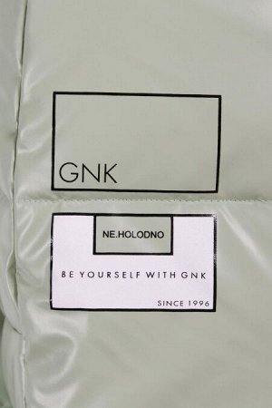 GnK с фактурой эко-кожи, накладные карманы   (ниже  колена)     мятный