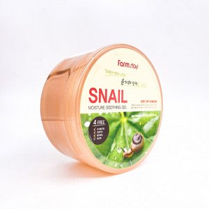 Farm Stay Гель для лица и тела увлажняющий с муцином улитки, Moisture Soothing Gel Snail, 300 мл