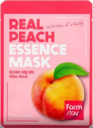 Farm Stay Восстанавливающая маска с экстрактом персика Real Peach Essence Mask, 23 мл