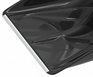 Лопата снеговая с металлической планкой и черенком с ручкой «Альфа» 460x420мм