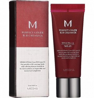 Missha Многофункциональный BB-крем M Perfect Cover B.B. Cream №21 Light Beige(Светло-Бежевый), 20 мл