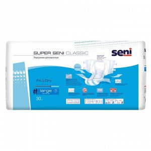 Подгузники для взрослых Super Seni Classic Large, 30 шт