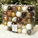 Набор пластиковых шаров Warm Glow, 6-7 см, 60 шт (Kaemingk)