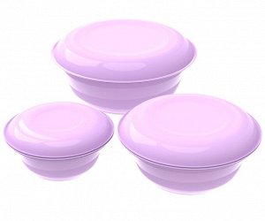 Набор мисок с тарелками-крышками №2 (10 предметов)