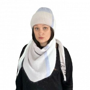КИМБЕРЛИ к-т шапка, бактус женские, -05-01 голубой/св.серый/белый
