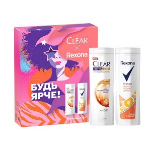 Clear + Rexona подарочный набор женский шампунь и гель для душа 200 мл + 200 мл