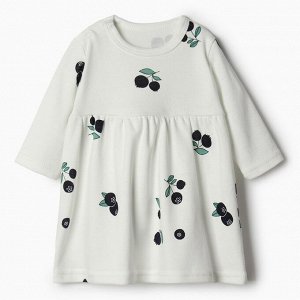 Платье Bloom Baby Черники с дл. рукавом, молочный