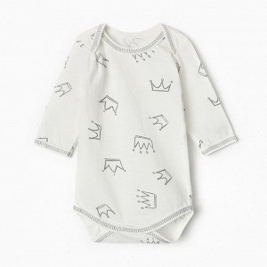 Боди Bloom Baby Короны с дл. рукавом, см, молочный