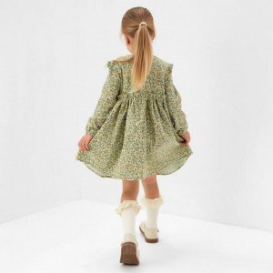 Платье для девочки MINAKU: Cotton collection цвет фисташковый 110