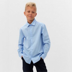 Рубашка для мальчика MINAKU: School Collection, цвет голубой, рост