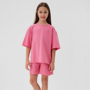 Костюм детский (футболка, шорты) MINAKU: Casual Collection, розовый.