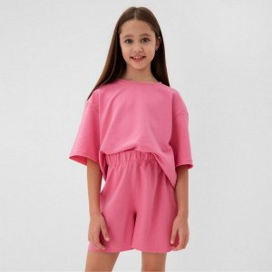 Костюм детский (футболка, шорты) MINAKU: Casual Collection, розовый.