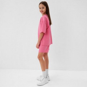 Костюм детский (футболка, шорты) MINAKU: Casual Collection, розовый.