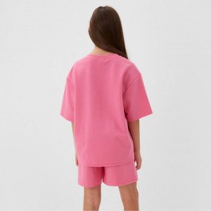 Костюм детский (футболка, шорты) MINAKU: Casual Collection, розовый.