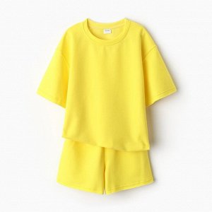 Костюм детский (футболка, шорты) MINAKU: Casual Collection, жёлтый.