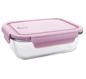 Емкость для продуктов, 1,04 л, гермет. крышка, прямоугольная, жаропрочное стекло