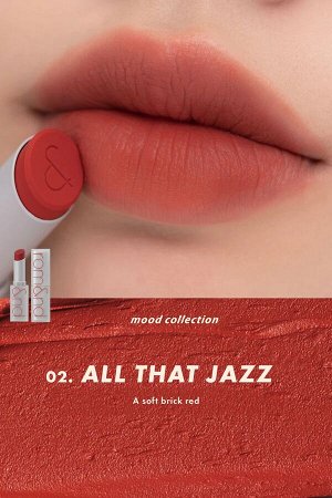 Легкая матовая помада в мягком кирпично-красном оттенке Zero Matte Lipstick 02 All that jazz