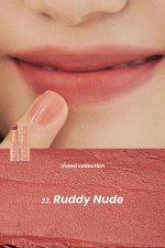 Легкая матовая помада в тёмно-нюдовом оттенке Zero Matte Lipstick 23 Ruddy Nude