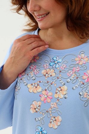 Сорочка Варианты расцветки: голубой, лиловый
Ткань:  футер 2-х нитка с начесом, Состав:  Хлопок 100%.
Тёплая уютная сорочка из футера 2-х нитки с начёсом. Горловина обработана обтачкой и отстрочена пл