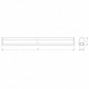 Линейный светодиодный светильник ЭРА LLED-01-08W-4000-W 8Вт 4000K L574мм с выключателем