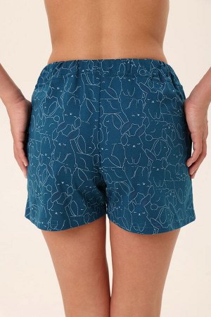 Шорты женские из кулирки Молодежные петроль