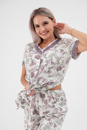 Пижама женская из кулирки Ворожея укроп макс