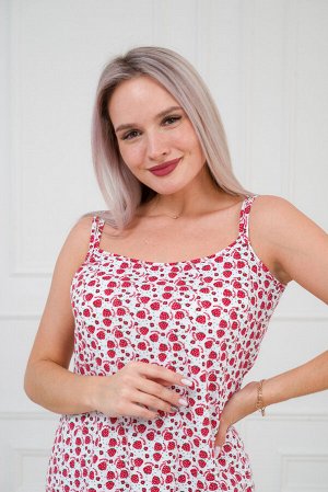 Ночная сорочка из кулирки Оливия клубничка