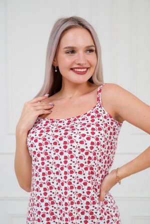 Ночная сорочка из кулирки Оливия клубничка