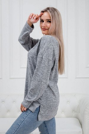 Джемпер женский из ангоры кашемир меланж Афина серый