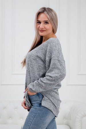 Джемпер женский из ангоры кашемир меланж Афина серый