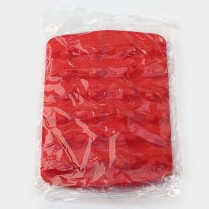 Форма для выпечки Доляна «Пряничный человек», силикон, 32,5x21x1,5 см, 24 ячейки, цвет красный