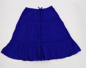 Юбка Хлопковая ярусная макси-юбка с шитьем.