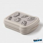 Бутербродница RICCO, 17*13*4,2 см, с декором Крок