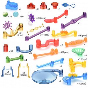 Конструктор лабиринт трубы, 118 деталей, светящиеся шарики
