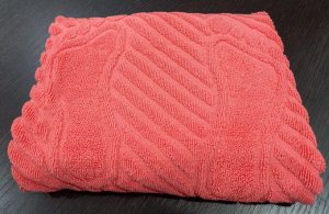 Махровый коврик для ног цвет Горячий коралл 50*70 см