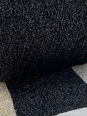 Пряжа для вязания 100 гр., Bellino Lurex 80% вискоза  20%метал. нить 700 м/100г Черный/серебро