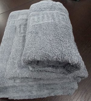 Махровое полотенце 50*90 см хлопок цвет Серый мираж