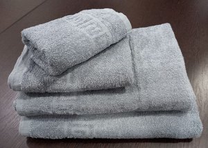 Махровое полотенце 100*150 см хлопок цвет Серый мираж