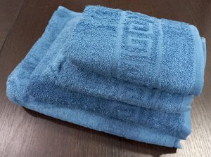 Махровое полотенце 40*70 см хлопок цвет Саксонский синий