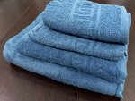 Махровое полотенце 70*140 см хлопок цвет Саксонский синий