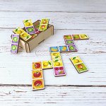 Игра «Домино-овощи, фрукты», (дер.коробка) 095101