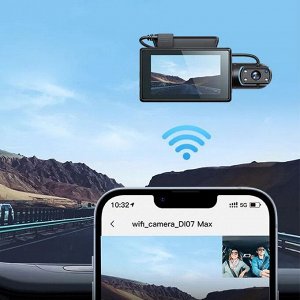 Автомобильный видеорегистратор с двумя камерами Hoco DI07 Max (WIFI version)