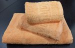 Махровое полотенце 50*90 см хлопок цвет Абрикосовый нектар