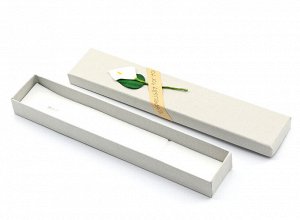 Фелиция Коробочка подарочная для украшений 210*40*20мм с цветком, цв.серый.