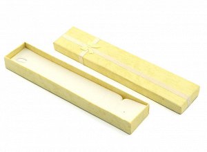 Коробочка подарочная для украшений 210*40*20мм, с бантом, цв.желтый.