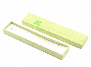 Коробочка подарочная для украшений 210*40*20мм, с бантом, цв.мятный.