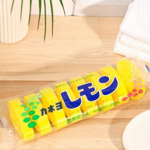 Душистое туалетное мыло "Kaneyo Lemon" с маслом лимона (для лица и тела) / кусок 45 г х 8 шт / 36